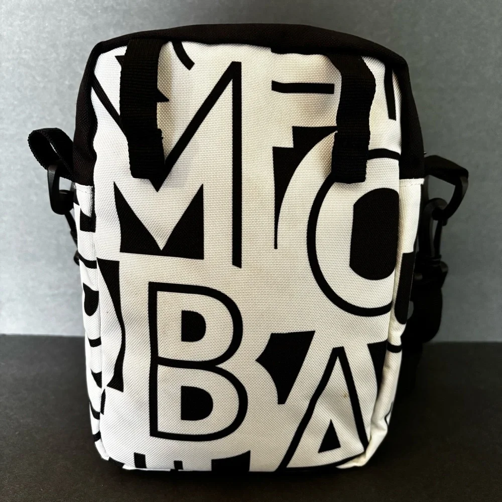 EUC Columbia Urban Uplift Side Black White w/ Lime Green Interior Crossbody Bag